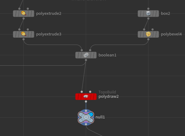 Cooked nodes above PolyDraw will not affect the contents of PolyDraw operator. Hence they’re greyed out.