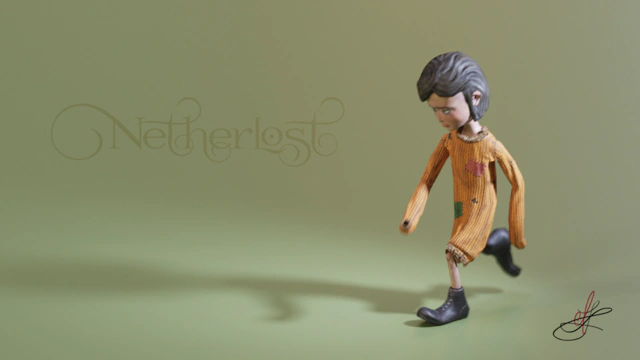The girl is running forward.